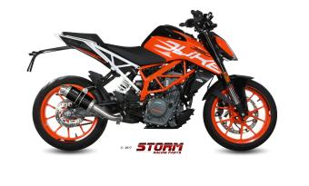 Storm By Mivv GP RVS Black Slip-On Einddemper Met E-keur KTM 390 DUKE 2017 - 2020