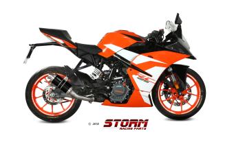 Storm By Mivv GP RVS Black Slip-On Einddemper Met E-keur KTM RC 125 2017 - 2020