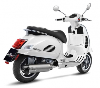 Leovince LV One EVO RVS Slip-on Einddemper met Euro4 Keuring incl. Kat. VESPA GTS 300 HPE SUPER 2019 2020