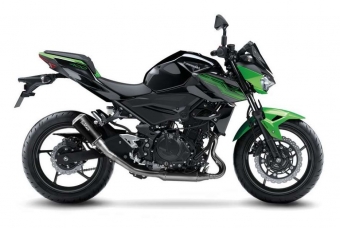 Leovince LV-10 RVS Black Einddemper zonder E-keur Kawasaki Z400 2019 - 2023