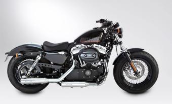 Miller Silverado I Slip-on Einddemper Set met E-keur Polished of Matt Zwart Harley Davidson Sportster XL 1200 2004 - 2013