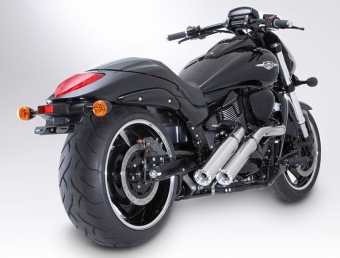 Miller El Grande Compleet Uitlaatsysteem Polished RVS met E-keur incl. Standard Endcap Suzuki Intruder M1800 R / R2 / RZ