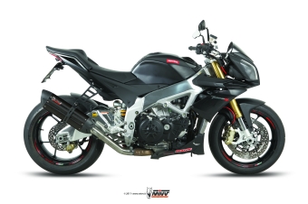 Mivv Suono RVS Black Slip-on Einddemper met E-keur Aprilia Tuono V4 APRC 2011 > 2016