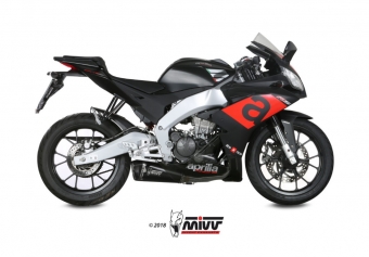 Mivv Delta Race RVS Black Slip-on Einddemper met E-keur Aprilia RS 125 2017 > 2020