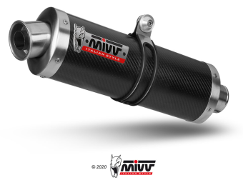 Mivv Oval Carbon Slip-on Einddemper met E-keur Aprilia RSV 1000 1998 > 2003