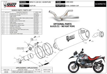 Mivv Speed Edge RVS Slip-on Einddemper met E-keur BMW R 1150 GS