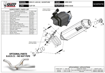 Mivv Speed Edge RVS Slip-on Einddemper met E-keur BMW R 1150 GS