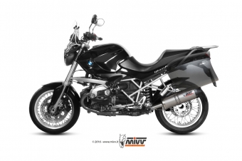 Mivv Oval Titanium met Carbon Endcap Einddemper met E-keur BMW R1200R 2011 > 2014