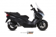 Mivv Urban RVS Volledig Uitlaatsysteem met E-keur incl. Katalysator Suzuki Burgman UH 200 2007 > 2013