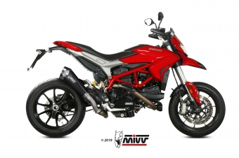 Mivv Delta Race RVS Black Slip-on Einddemper met E-keur Ducati Hypermotard 939 2016 > 2018