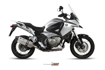 Mivv Speed Edge RVS Slip-on Einddemper met E-keur Euro3 en Euro4 Honda Crosstourer 2012 > 2020