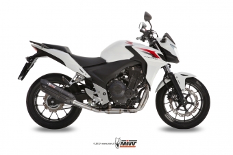 Mivv Suono RVS Black Slip-on Einddemper met E-keur Honda CB 500 F 2013 > 2015