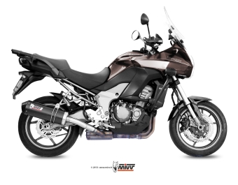 Mivv Oval Carbon met Carbon Cap Slip-on Einddemper met E-keur Kawasaki Versys 1000 2012 > 2014