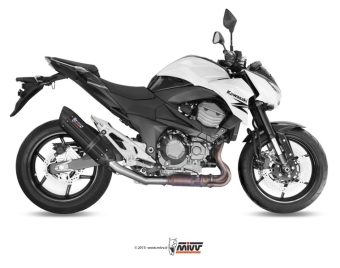 Mivv Suono RVS Black Slip-on Einddemper met E-keur Kawasaki Z 800 E 2013 > 2016