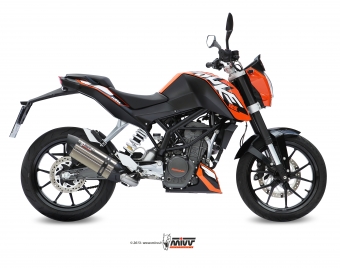 Mivv Suono RVS Compleet Uitlaatsysteem met E-keur KTM 125 DUKE 2011 > 2016