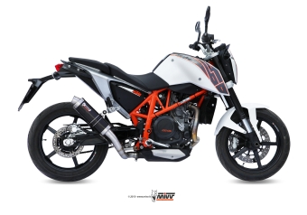 Mivv GP RVS Black Slip-on Einddemper met E-keur KTM 690 DUKE 2012 > 2018