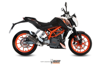 Mivv GP Carbon Compleet Uitlaatsysteem met E-keur KTM Duke 390 2013 > 2016