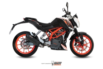 Mivv Suono RVS Black Compleet Uitlaatsysteem met E-keur KTM 390 Duke 2013 > 2016