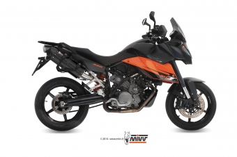 Mivv Suono RVS Black Dubbele Slip-on Einddemper (R+L) Set met E-keur KTM 990 Supermoto SMT 2009 > 2013