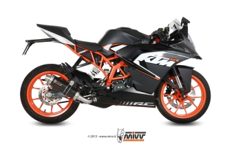 Mivv GP Carbon Compleet Uitlaatsysteem met E-keur KTM RC 125 2014 > 2016