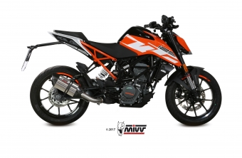 Mivv Suono RVS Slip-on Einddemper met E-keur KTM 125 DUKE 2017 > 2020