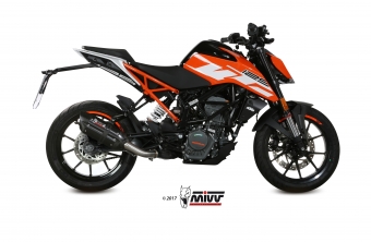 Mivv Suono RVS Black Slip-on Einddemper met E-keur KTM 125 DUKE 2017 > 2020