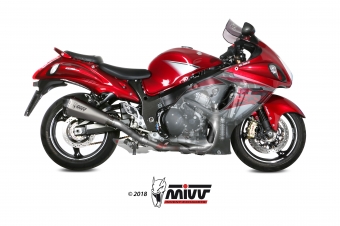 Mivv Delta Race Full Titanium Compleet 4in2in1 Uitlaatsysteem zonder E-keur Suzuki GSX-R 1300 Hayabusa 2008 > 2017