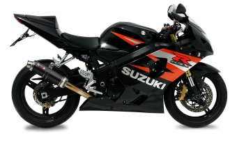 Mivv GP RVS Black Bolt-on Einddemper met E-keur Suzuki GSX-R 750 2004 > 2005