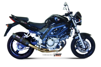 Mivv Suono RVS Black Slip-on Einddemper met E-keur Suzuki SV 650 2004 > 2015