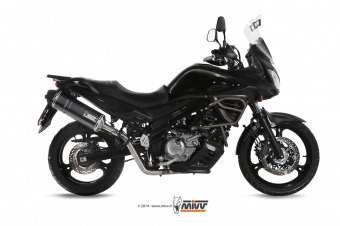 Mivv Speed Edge RVS Black Slip-on Einddemper met E-keur SUZUKI DL V-Strom 650 2012 > 2016