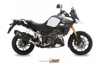 Mivv Speed Edge RVS Black Slip-on Einddemper met E-Keur Suzuki DL V-Strom 1000 / XT 2014 > 2020