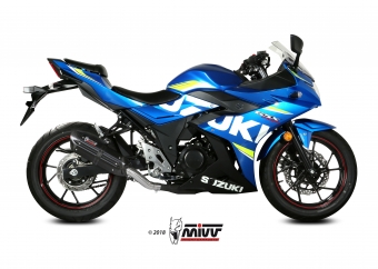 Mivv Suono RVS Black Slip-on Einddemper met E-keur Suzuki GSX 250 R 2017 > 2020