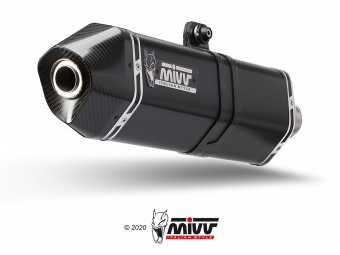 Mivv Speed Edge RVS Black Einddemper met E-keur Suzuki DL 1050 V-Strom / XT 2020 > 2024