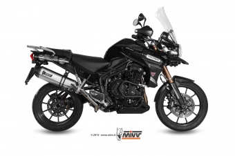 Mivv Speed Edge RVS Slip-on Einddemper met E-keur Triumph Tiger Explorer 1200 2012 > 2015