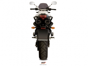 Mivv Suono RVS met Carbon Cap Dubbele Slip-on Einddemper (L+R) met E-keur Yamaha FZ6 / Fazer 2004 > 2011