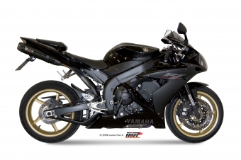 Mivv Suono RVS Black Dubbele Slip-on Einddemper (L+R) met E-keur Yamaha YZF 1000 R1 2004 > 2006