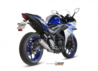 Mivv MK3 RVS Compleet Uitlaatsysteem zonder E-keur Yamaha YZF-R3 2015 > 2024