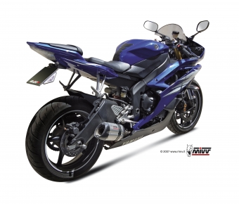 Mivv Suono RVS met Carbon Cap Slip-on Einddemper met E-keur Yamaha YZF 600 R6 2006 > 2016