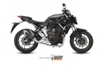 Mivv GP RVS Black Compleet Uitlaatsysteem met E-keur Yamaha MT-07 2014 > 2024