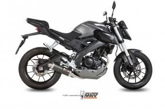 Mivv GP Carbon Compleet Uitlaatsysteem met E-keur Yamaha MT-125 2015 > 2019