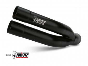 Mivv Double Gun RVS Black SLip-on Einddemper met E-keur Yamaha MT-03 2016 > 2024