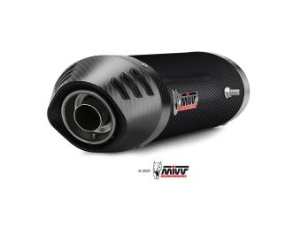 Mivv Oval Carbon Slip-on Underseat Einddemper met E-keur Honda CBR 1000 RR 2006 > 2007