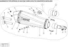 Akrapovic Slip-on Line RVS Einddemper met E-keur Piaggio Beverly 400 2008 - 2013