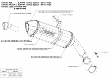 Akrapovic Slip-on Line Carbon Einddemper met E-keur Yamaha FZ8 / Fazer 2010 > 2015