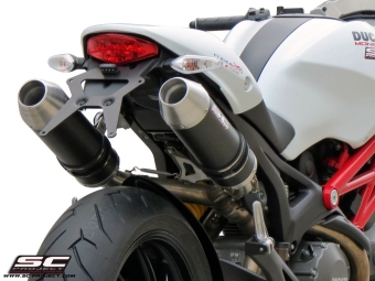 SC-Project Dubbele Carbon uitlaat Racer Met E-keur DUCATI MONSTER 1100-S 2009-2010 MONSTER 796 2010-2014