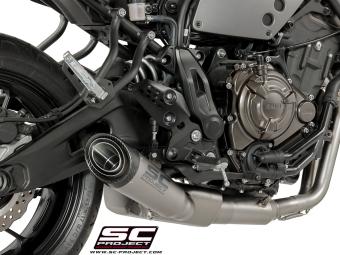 SC-Project Volledig 2-1 RVS Uitlaatsysteem Met S1 Titanium Einddemper Euro4 Gekeurd YAMAHA XSR 700 2016 - 2020