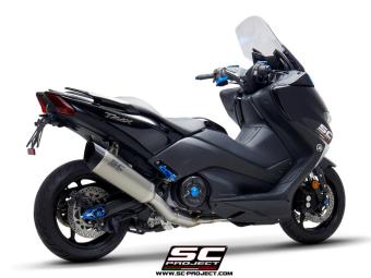 SC-Project Volledig 2-1 RVS Uitlaatsysteem Met SC1-R Titanium Einddemper Euro4 Gekeurd YAMAHA T-MAX 530 / SX / DX / SX SPORT 2017 - 2019