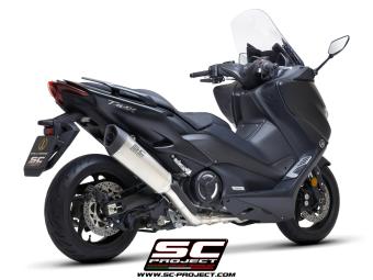 SC-Project Volledig 2-1 RVS Uitlaatsysteem Met SC1-R Titanium Einddemper Euro5 Gekeurd YAMAHA T-MAX 560 2020 - 2021