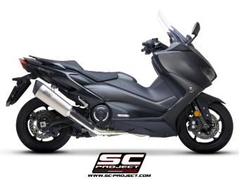 SC-Project Volledig 2-1 RVS Uitlaatsysteem Met SC1-R Titanium Einddemper Euro5 Gekeurd YAMAHA T-MAX 560 2020 - 2021