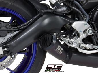 SC-Project Volledig 3-1 RVS Uitlaatsysteem Met Conico 70s RVS Matt Black Einddemper Euro4 Gekeurd YAMAHA MT-09 2017 - 2020